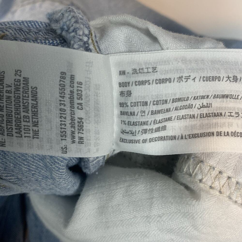 Abercrombie & Fitch Criss Cross Jeans I 25/0R I The Dad High Rise I Curve Love - Picture 8 of 11